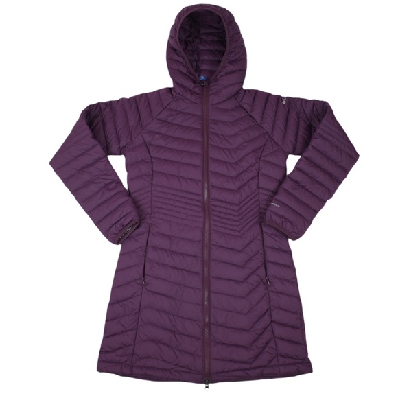 Columbia Wome's Black Cherry Power Lite Mid Length Jacket Small - Picture 6 of 9